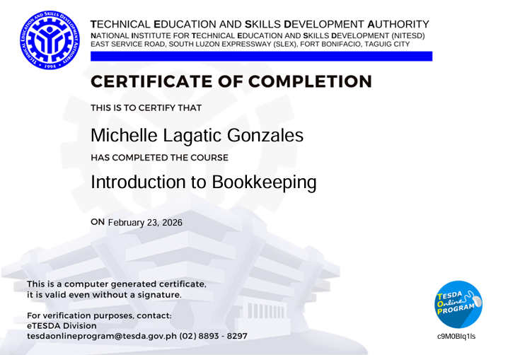 Introduction to Bookkeeping